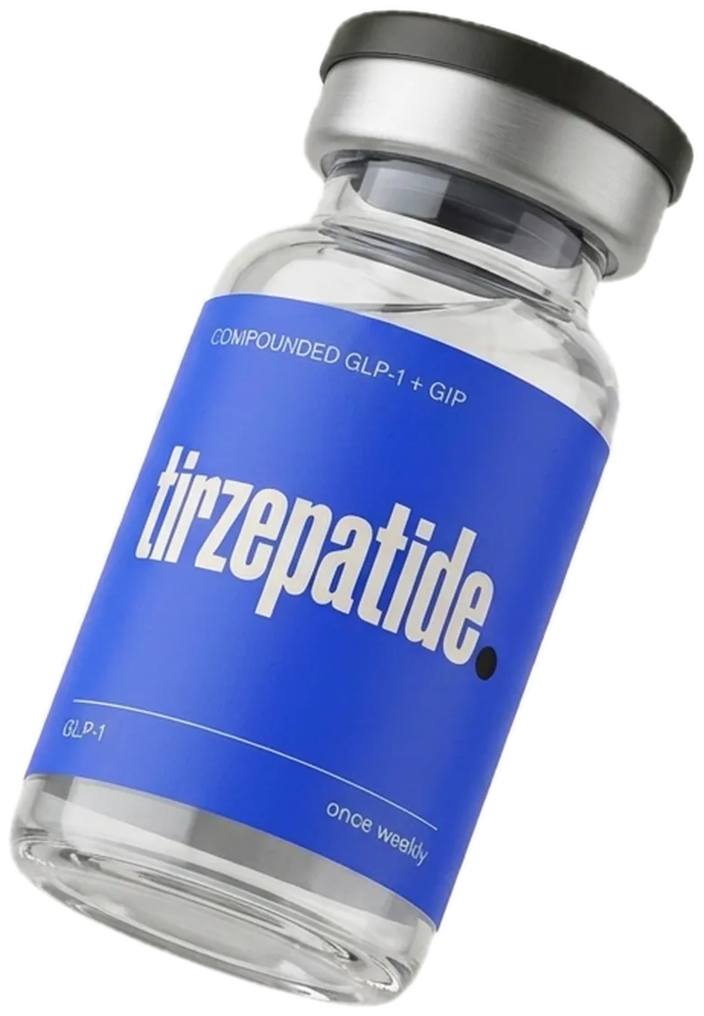 Tirzepatide vial shown on Gala’s website